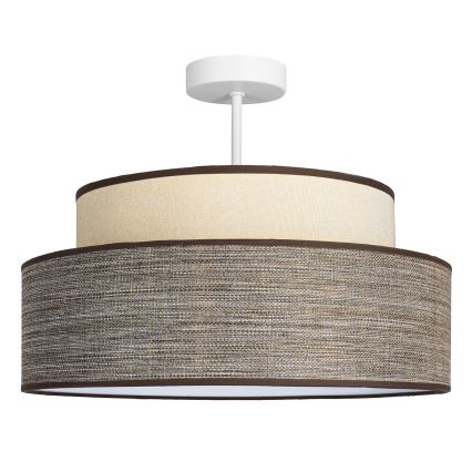 Lampadario a plafone GRACE 1xE27/60W/230V color crema/marrone