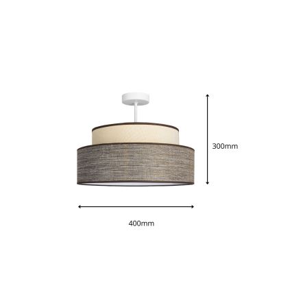 Lampadario a plafone GRACE 1xE27/60W/230V color crema/marrone
