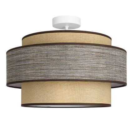 Lampadario a plafone GRACE 1xE27/60W/230V color crema/marrone