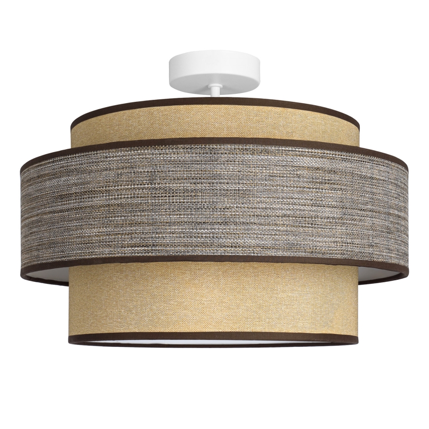 Lampadario a plafone GRACE 1xE27/60W/230V color crema/marrone