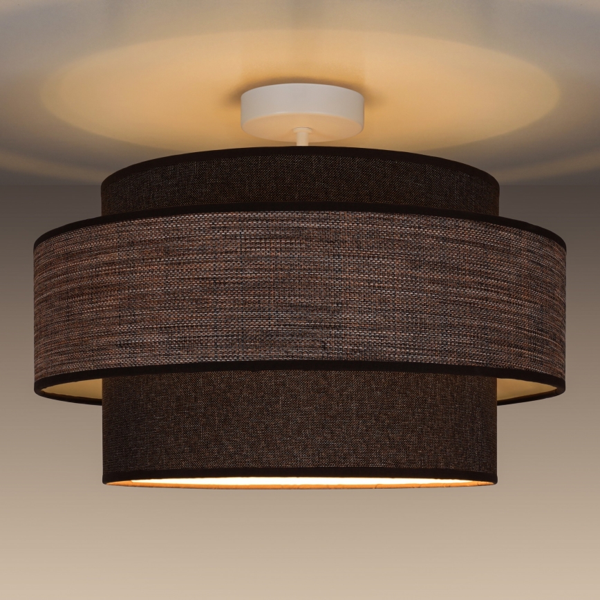 Lampadario a plafone GRACE 1xE27/60W/230V marrone/beige