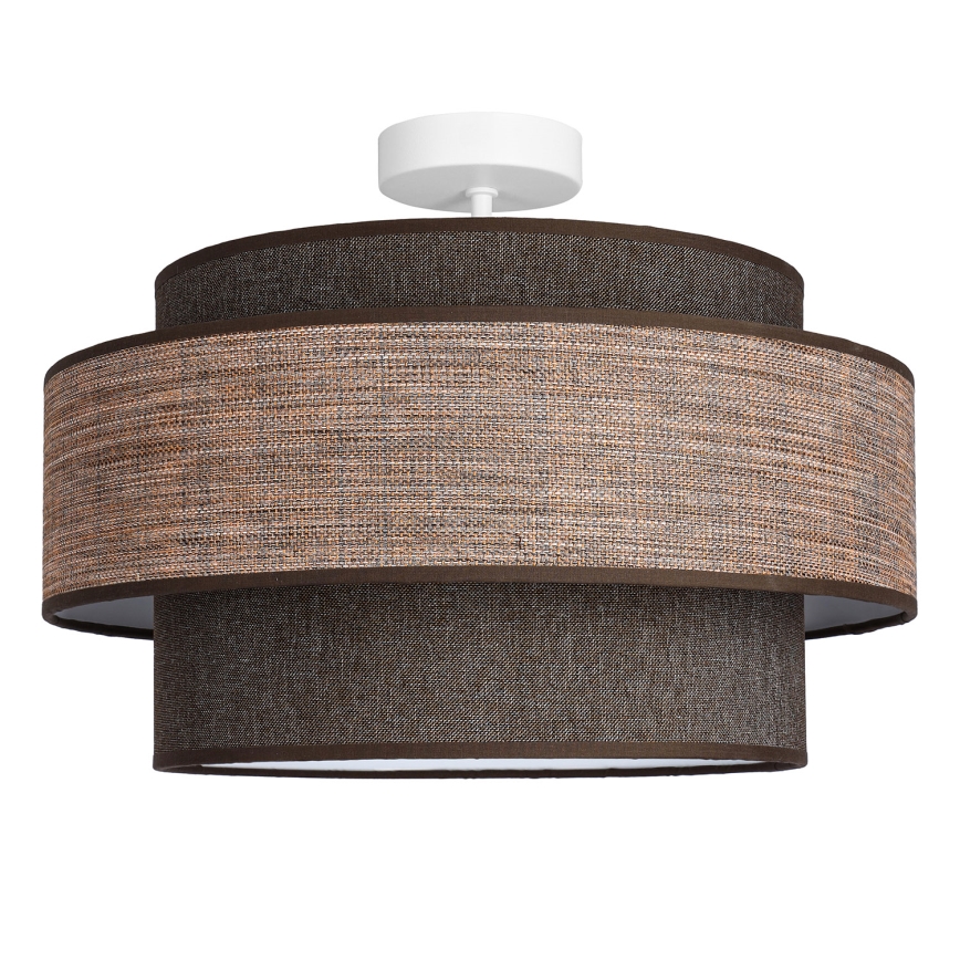 Lampadario a plafone GRACE 1xE27/60W/230V marrone/beige
