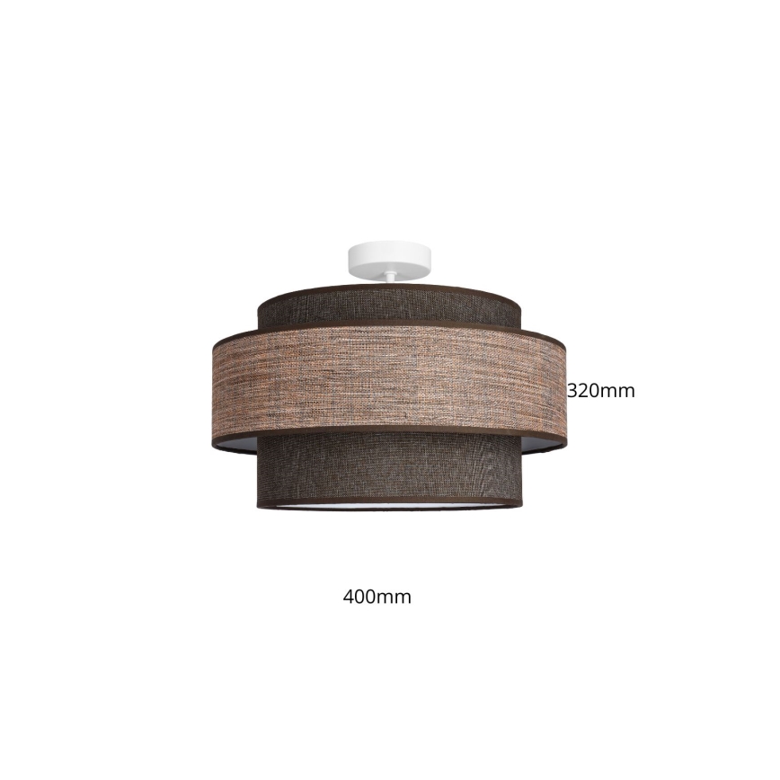 Lampadario a plafone GRACE 1xE27/60W/230V marrone/beige