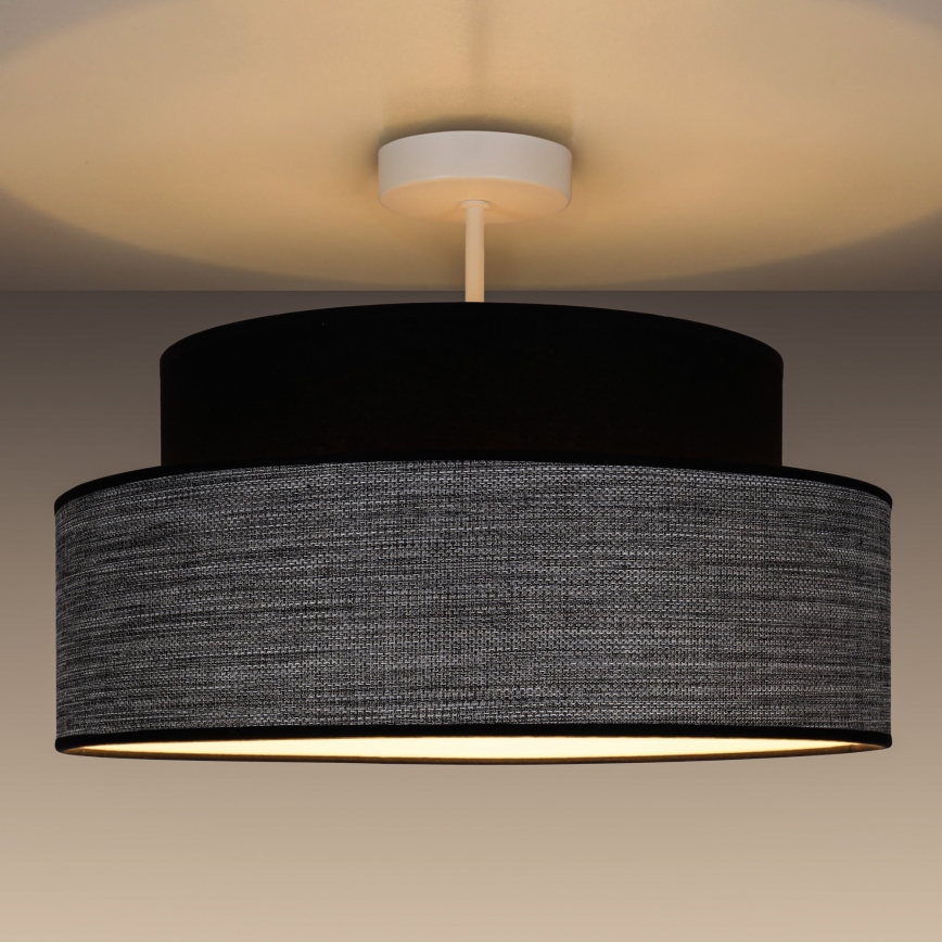 Lampadario a plafone GRACE 1xE27/60W/230V nero/grigio