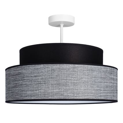 Lampadario a plafone GRACE 1xE27/60W/230V nero/grigio