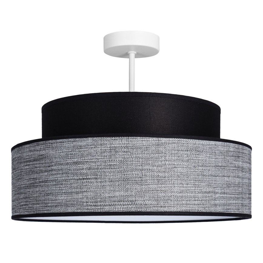 Lampadario a plafone GRACE 1xE27/60W/230V nero/grigio