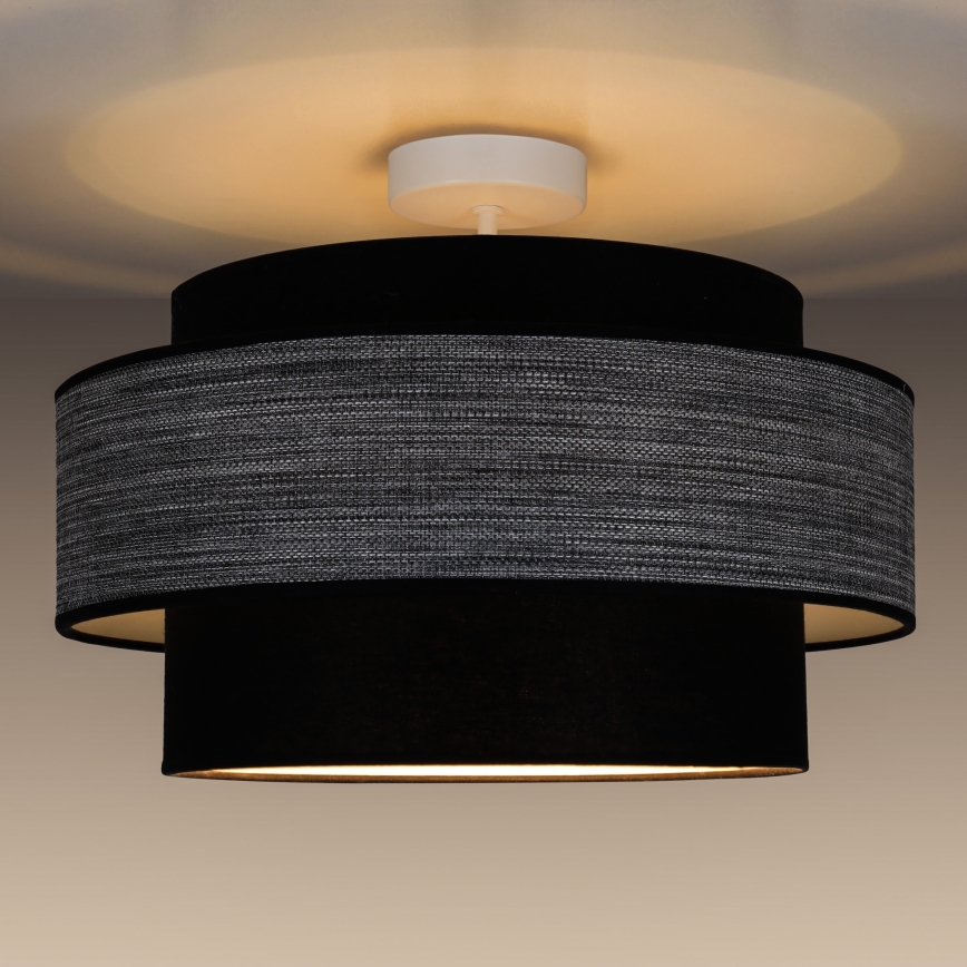 Lampadario a plafone GRACE 1xE27/60W/230V nero/grigio