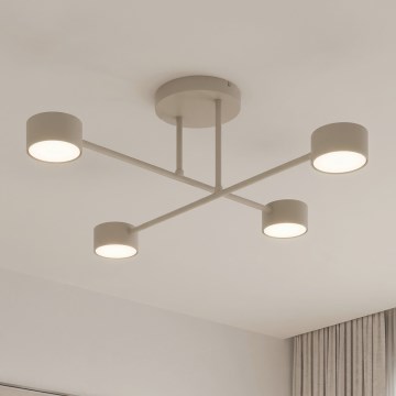 Lampadario a plafone HALO 4xGX53/10W/230V beige