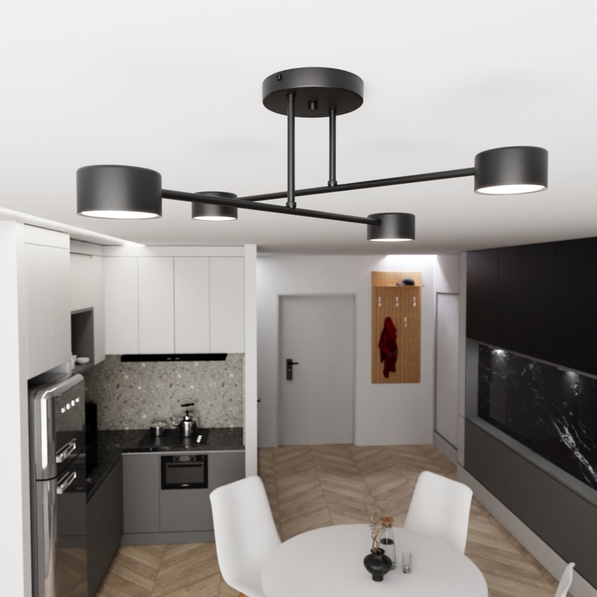 Lampadario a plafone HALO 4xGX53/10W/230V nero