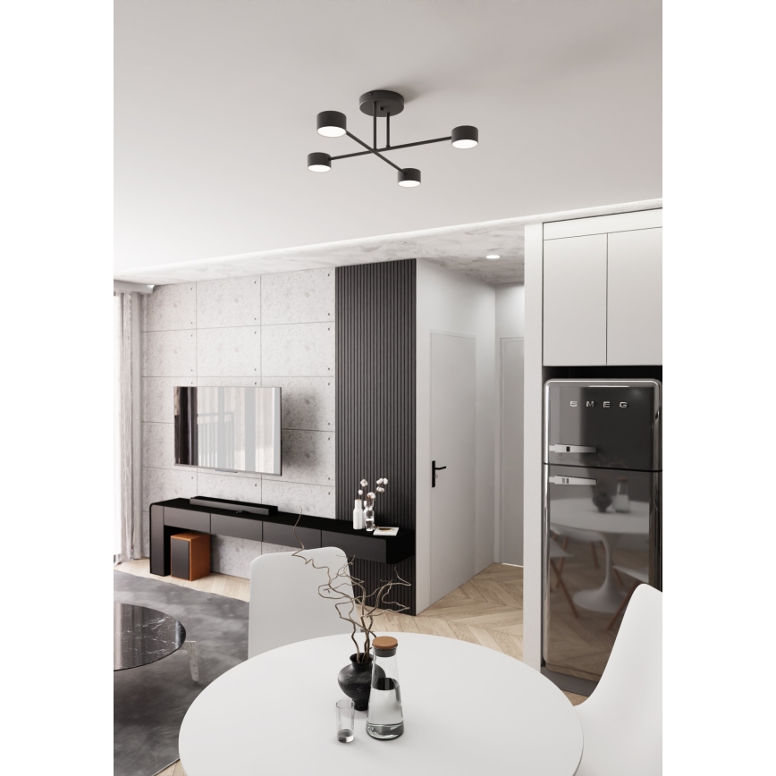 Lampadario a plafone HALO 4xGX53/10W/230V nero