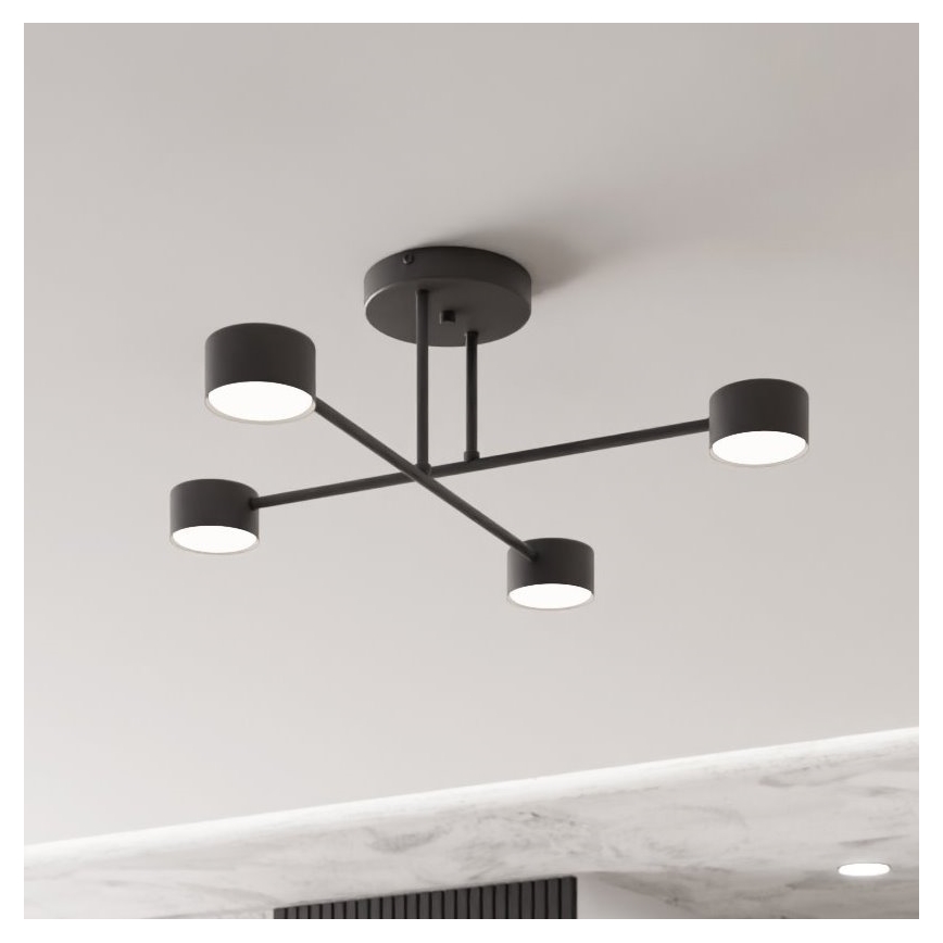 Lampadario a plafone HALO 4xGX53/10W/230V nero