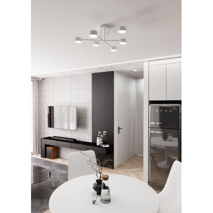 Lampadario a plafone HALO 6xGX53/8W/230V bianco
