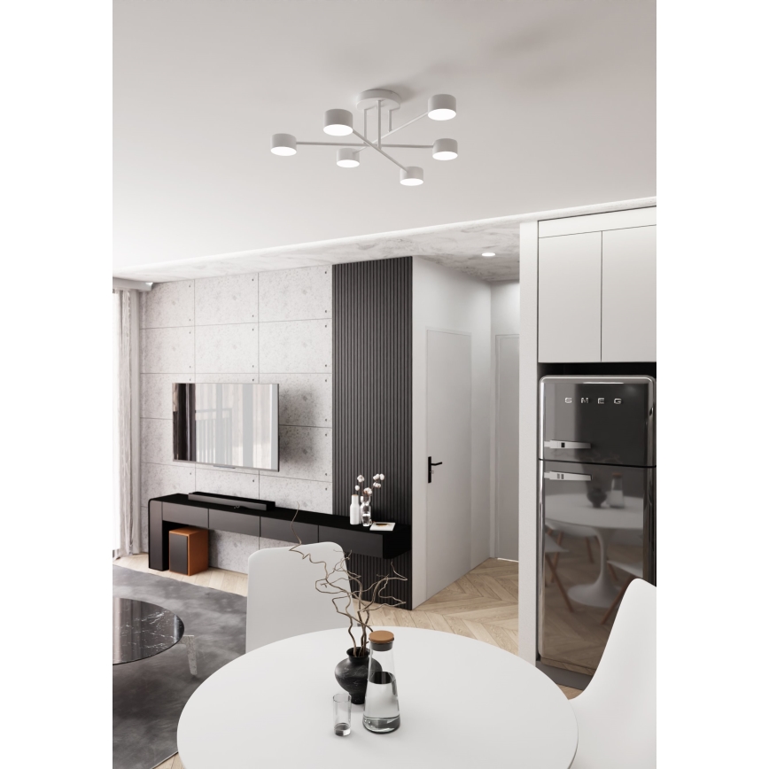 Lampadario a plafone HALO 6xGX53/8W/230V bianco