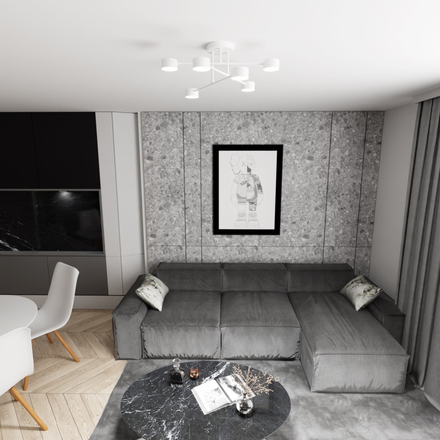 Lampadario a plafone HALO 6xGX53/8W/230V bianco