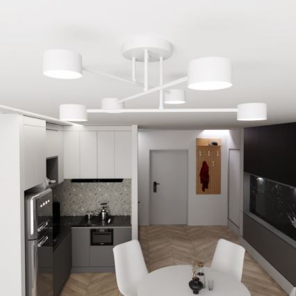 Lampadario a plafone HALO 6xGX53/8W/230V bianco