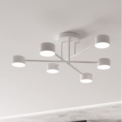 Lampadario a plafone HALO 6xGX53/8W/230V bianco
