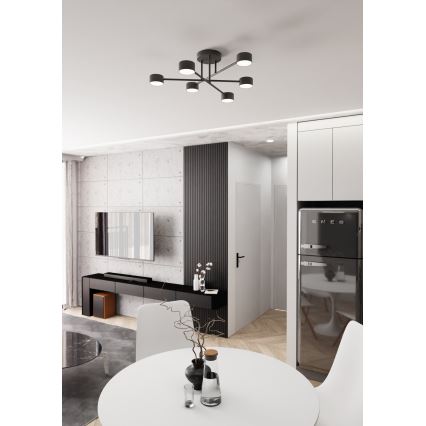 Lampadario a plafone HALO 6xGX53/8W/230V nero