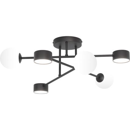 Lampadario a plafone HOLON 3xG9/8W/230V + 3xGX53/12W nero
