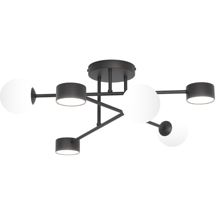 Lampadario a plafone HOLON 3xG9/8W/230V + 3xGX53/12W nero