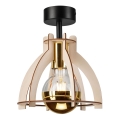 Lampadario a plafone LANDO 1xE27/15W/230V diametro 21 cm faggio