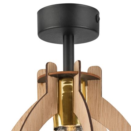 Lampadario a plafone LANDO 1xE27/15W/230V diametro 21 cm quercia