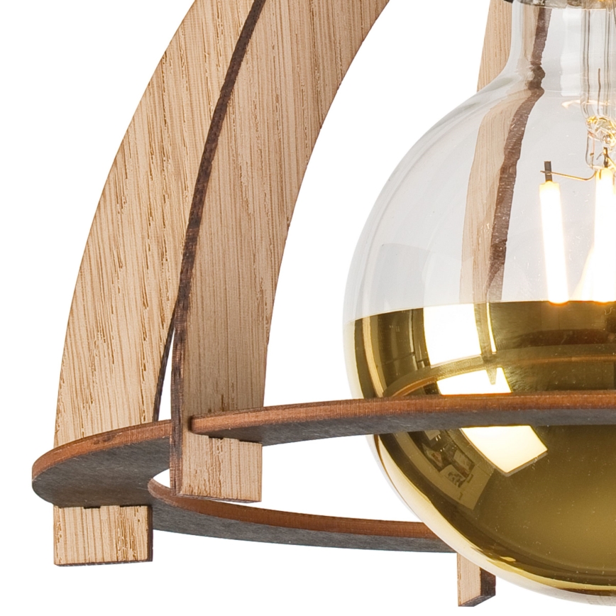 Lampadario a plafone LANDO 1xE27/15W/230V diametro 21 cm quercia