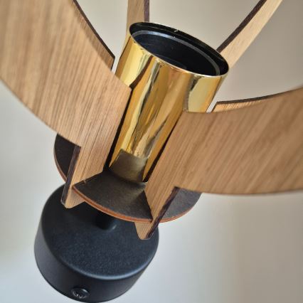 Lampadario a plafone LANDO 1xE27/15W/230V diametro 21 cm quercia