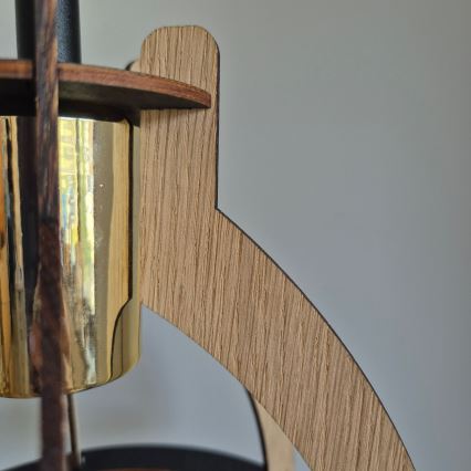 Lampadario a plafone LANDO 1xE27/15W/230V diametro 21 cm quercia