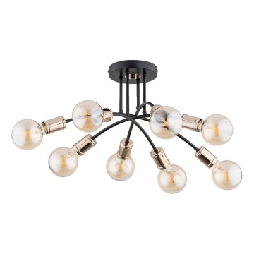 Lampadario a plafone LANTI 8xE27/15W/230V oro/nero