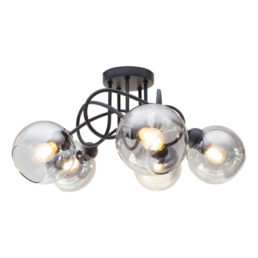 Lampadario a plafone LATIL 5xE27/60W/230V nero