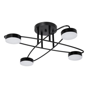 Lampadario a plafone LED 4xLED/7W/230V nero