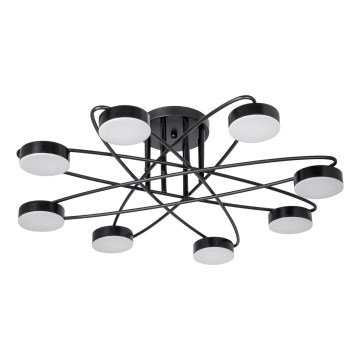 Lampadario a plafone LED 8xLED/7W/230V nero