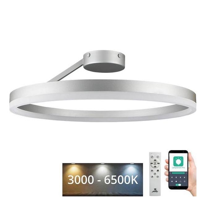 Lampadario a plafone LED dimmerabile LED/40W/230V 3000-6500K cromo opaco + telecomando