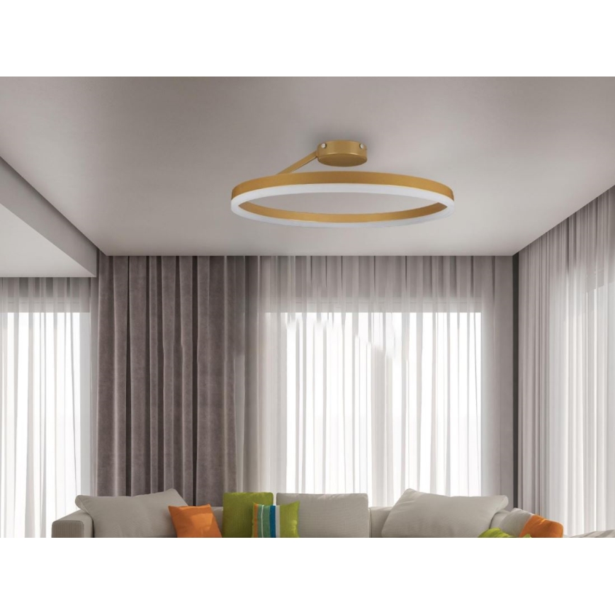 Lampadario a plafone LED dimmerabile LED/40W/230V 3000-6500K oro + telecomando
