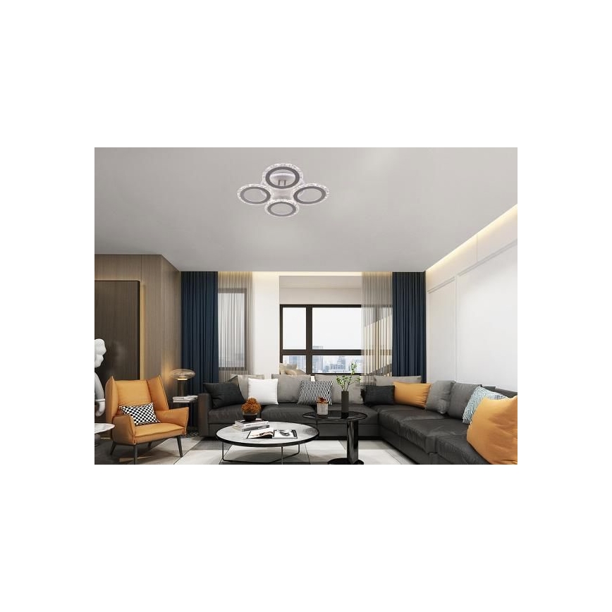 Lampadario a plafone LED dimmerabile LED/55W/230V 3000-6500K + telecomando
