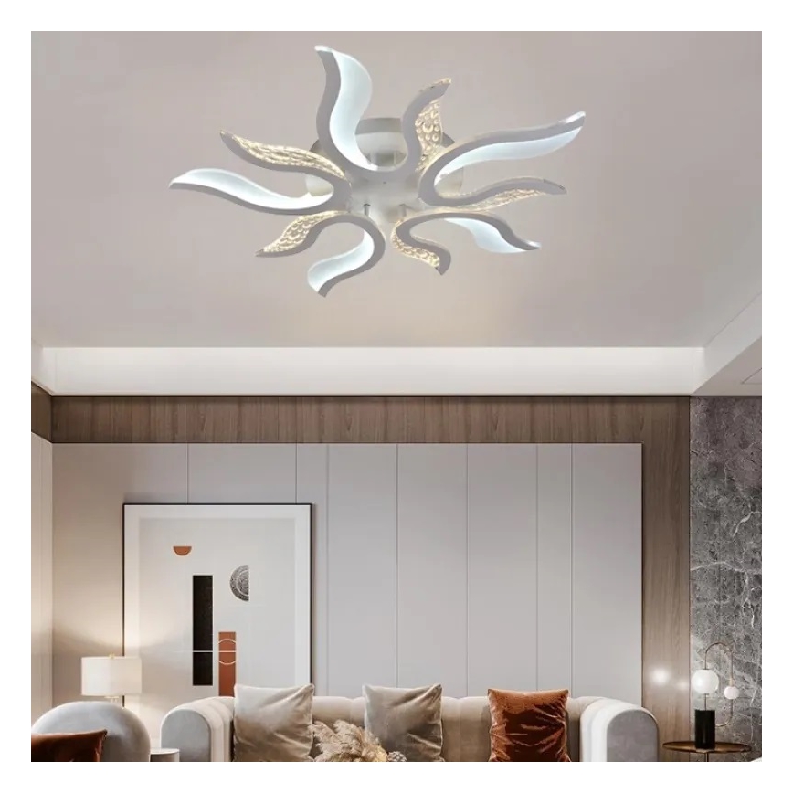 Lampadario a plafone LED dimmerabile LED/65W/230V 3000-6500K bianco + telecomando
