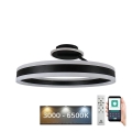 Lampadario a plafone LED dimmerabile LED/86W/230V 3000-6500K nero + telecomando
