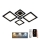 Lampadario a plafone LED dimmerabile LED/95W/230V 3000-6500K + telecomando