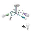 Lampadario a plafone LED OXFORD 4xE27/10W/230V