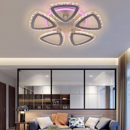 Lampadario a plafone LED RGB Dimmerabile LED/70W/230V 3000-6500K + telecomando