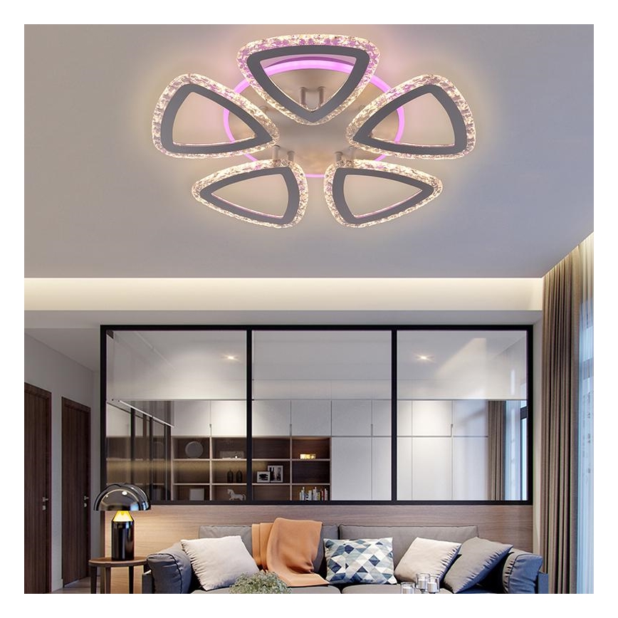 Lampadario a plafone LED RGB Dimmerabile LED/70W/230V 3000-6500K + telecomando