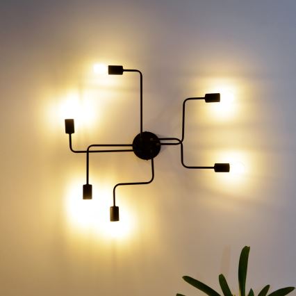 Lampadario a plafone LED TUBE 6xE27/15W/230V