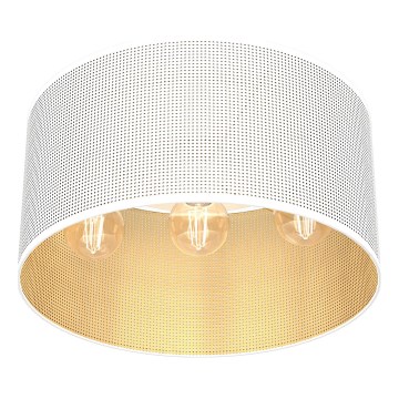 Lampadario a plafone LOFT SHADE 3xE27/60W/230V bianco/oro