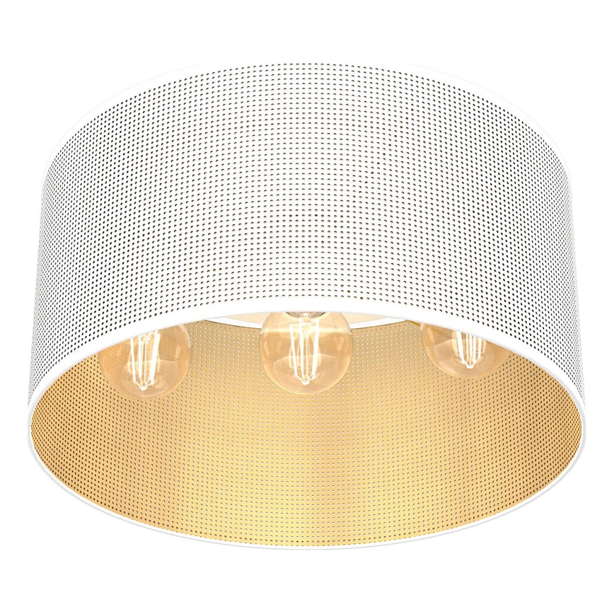 Lampadario a plafone LOFT SHADE 3xE27/60W/230V bianco/oro