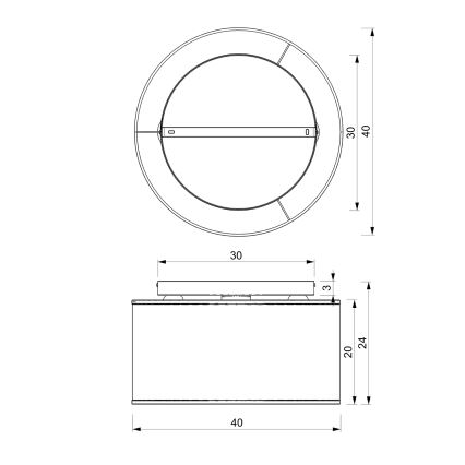 Lampadario a plafone LOFT SHADE 3xE27/60W/230V bianco/oro