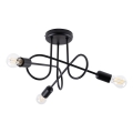 Lampadario a plafone LOOP 3xE27/15W/230V nero
