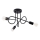 Lampadario a plafone LOOP 3xE27/15W/230V nero