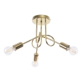 Lampadario a plafone LOOP 3xE27/15W/230V oro