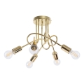 Lampadario a plafone LOOP 5xE27/15W/230V oro