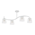 Lampadario a plafone LUCEA 4xE27/15W/230V bianco